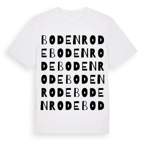 Bodenrode ordlek t-shirt – ekologisk bomull t-shirt från Pinshirt