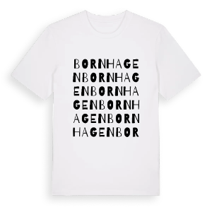 Bornhagen ordlek t-shirt – ekologisk bomull t-shirt från Pinshirt