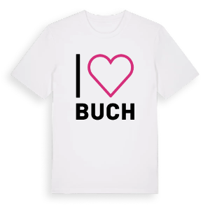 Jag älskar Buch t-shirt stort tryck – ekologisk bomull t-shirt från Pinshirt