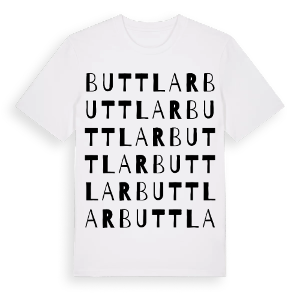 Buttlar ordlek t-shirt – ekologisk bomull t-shirt från Pinshirt