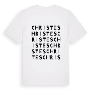 Christes ordlek t-shirt – ekologisk bomull t-shirt från Pinshirt