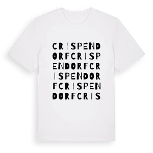 Crispendorf ordlek t-shirt – ekologisk bomull t-shirt från Pinshirt