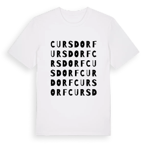 Cursdorf ordlek t-shirt – ekologisk bomull t-shirt från Pinshirt