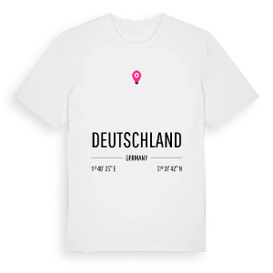 Deutschland karta t-shirt – ekologisk bomull t-shirt från Pinshirt
