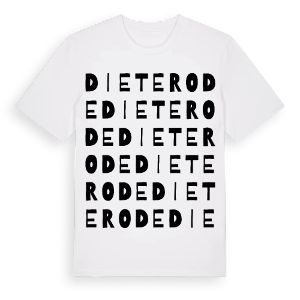 Dieterode ordlek t-shirt – ekologisk bomull t-shirt från Pinshirt