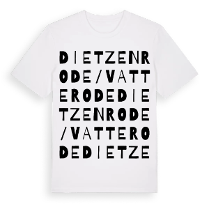 Dietzenrode/Vatterode ordlek t-shirt – ekologisk bomull t-shirt från Pinshirt