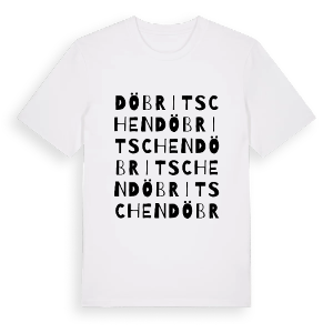 Döbritschen ordlek t-shirt – ekologisk bomull t-shirt från Pinshirt