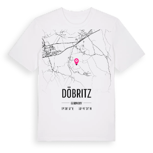Döbritz karta t-shirt – ekologisk bomull t-shirt från Pinshirt