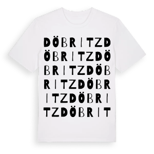 Döbritz ordlek t-shirt – ekologisk bomull t-shirt från Pinshirt