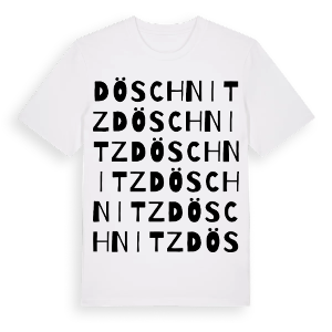 Döschnitz ordlek t-shirt – ekologisk bomull t-shirt från Pinshirt