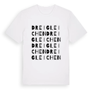 Drei Gleichen ordlek t-shirt – ekologisk bomull t-shirt från Pinshirt