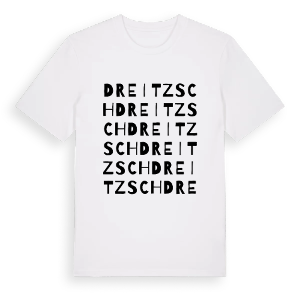 Dreitzsch ordlek t-shirt – ekologisk bomull t-shirt från Pinshirt