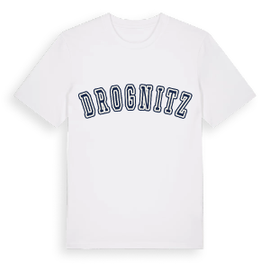 Drognitz college t-shirt – ekologisk bomull t-shirt från Pinshirt