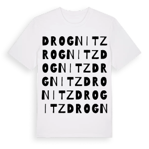 Drognitz ordlek t-shirt – ekologisk bomull t-shirt från Pinshirt