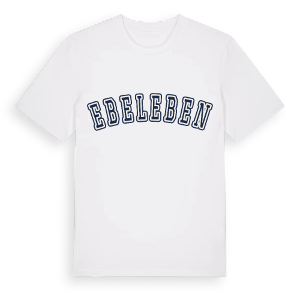 Ebeleben college t-shirt – ekologisk bomull t-shirt från Pinshirt