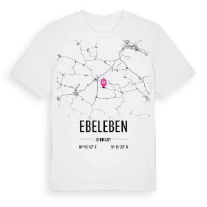 Ebeleben karta t-shirt – ekologisk bomull t-shirt från Pinshirt