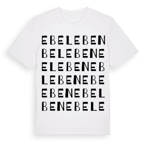 Ebeleben ordlek t-shirt – ekologisk bomull t-shirt från Pinshirt