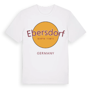 Ebersdorf cirkel t-shirt – ekologisk bomull t-shirt från Pinshirt
