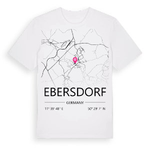 Ebersdorf karta t-shirt – ekologisk bomull t-shirt från Pinshirt