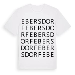 Ebersdorf ordlek t-shirt – ekologisk bomull t-shirt från Pinshirt