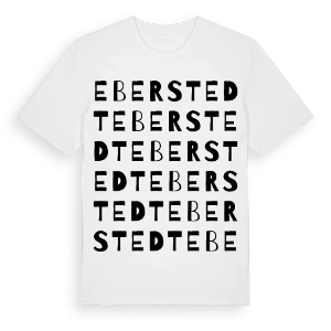 Eberstedt ordlek t-shirt – ekologisk bomull t-shirt från Pinshirt