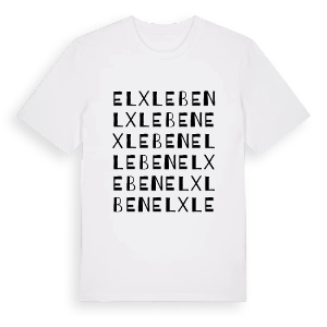 Elxleben ordlek t-shirt – ekologisk bomull t-shirt från Pinshirt