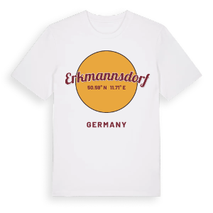 Erkmannsdorf cirkel t-shirt – ekologisk bomull t-shirt från Pinshirt