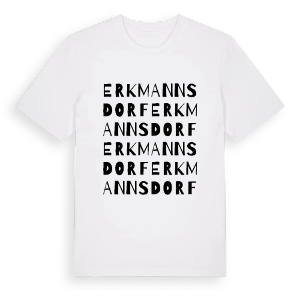 Erkmannsdorf ordlek t-shirt – ekologisk bomull t-shirt från Pinshirt