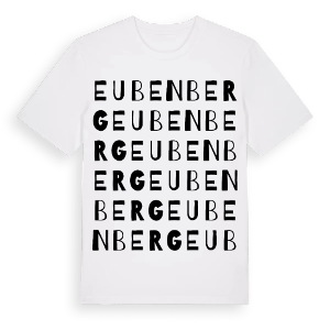 Eubenberg ordlek t-shirt – ekologisk bomull t-shirt från Pinshirt