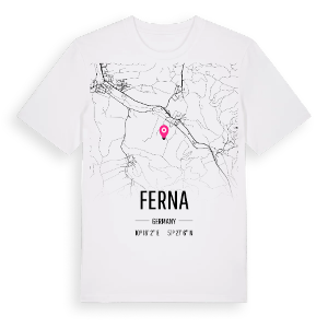 Ferna karta t-shirt – ekologisk bomull t-shirt från Pinshirt