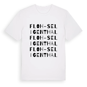 Floh-Seligenthal ordlek t-shirt – ekologisk bomull t-shirt från Pinshirt
