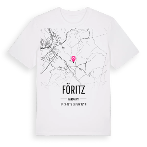 Föritz karta t-shirt – ekologisk bomull t-shirt från Pinshirt