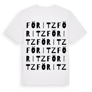 Föritz ordlek t-shirt – ekologisk bomull t-shirt från Pinshirt