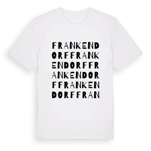 Frankendorf ordlek t-shirt – ekologisk bomull t-shirt från Pinshirt