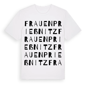 Frauenprießnitz ordlek t-shirt – ekologisk bomull t-shirt från Pinshirt