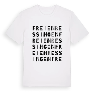 Freienbessingen ordlek t-shirt – ekologisk bomull t-shirt från Pinshirt