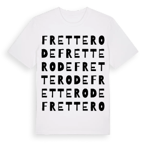 Fretterode ordlek t-shirt – ekologisk bomull t-shirt från Pinshirt