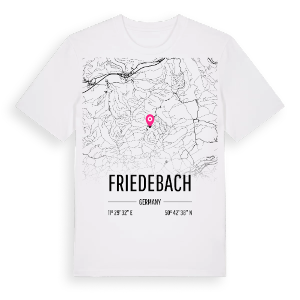 Friedebach karta t-shirt – ekologisk bomull t-shirt från Pinshirt