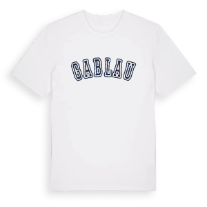 Gablau college t-shirt – ekologisk bomull t-shirt från Pinshirt