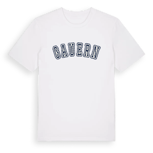 Gauern college t-shirt – ekologisk bomull t-shirt från Pinshirt