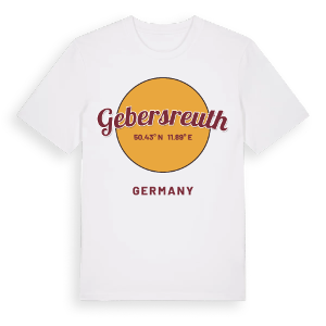 Gebersreuth cirkel t-shirt – ekologisk bomull t-shirt från Pinshirt