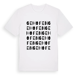 Gehofen ordlek t-shirt – ekologisk bomull t-shirt från Pinshirt