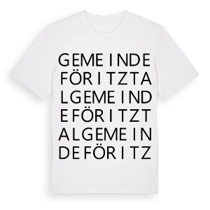 Gemeinde Föritztal ordlek t-shirt – ekologisk bomull t-shirt från Pinshirt