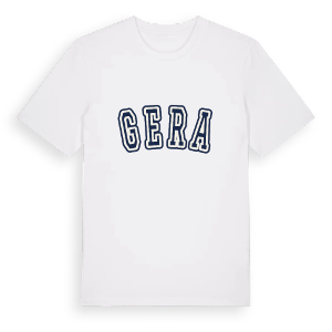 Gera college t-shirt – ekologisk bomull t-shirt från Pinshirt
