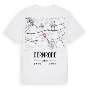 Gernrode karta t-shirt – ekologisk bomull t-shirt från Pinshirt