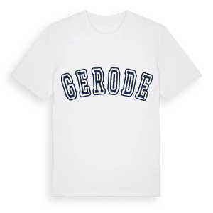 Gerode college t-shirt – ekologisk bomull t-shirt från Pinshirt