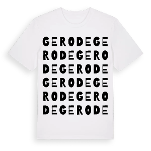 Gerode ordlek t-shirt – ekologisk bomull t-shirt från Pinshirt