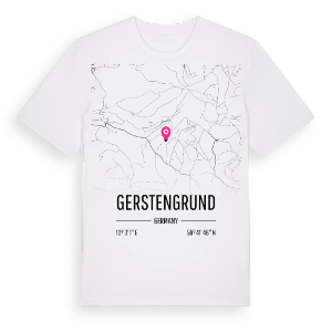Gerstengrund karta t-shirt – ekologisk bomull t-shirt från Pinshirt