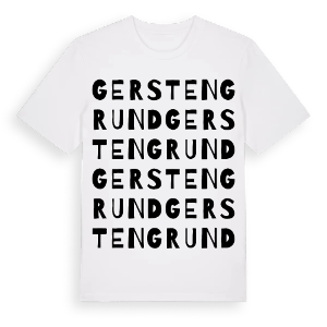 Gerstengrund ordlek t-shirt – ekologisk bomull t-shirt från Pinshirt