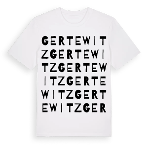 Gertewitz ordlek t-shirt – ekologisk bomull t-shirt från Pinshirt